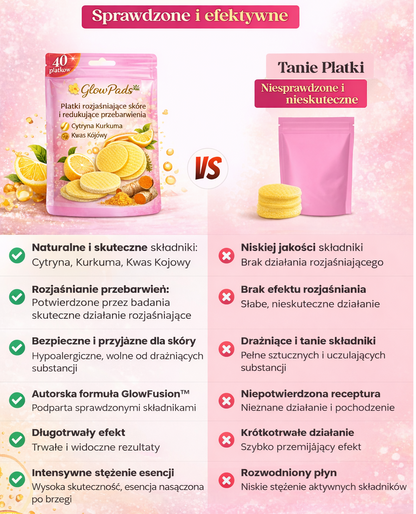 GlowPads™ — Płatki rozjaśniające skórę i redukujące przebarwienia